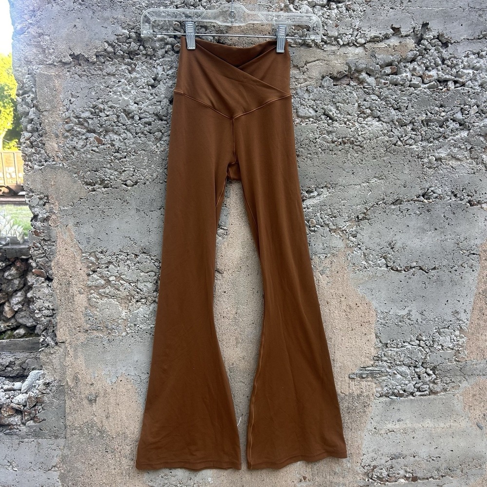 OFFLINE  Aerie Real‎ Me High Waisted Crossover Flare Legging Butternut Squash Xs